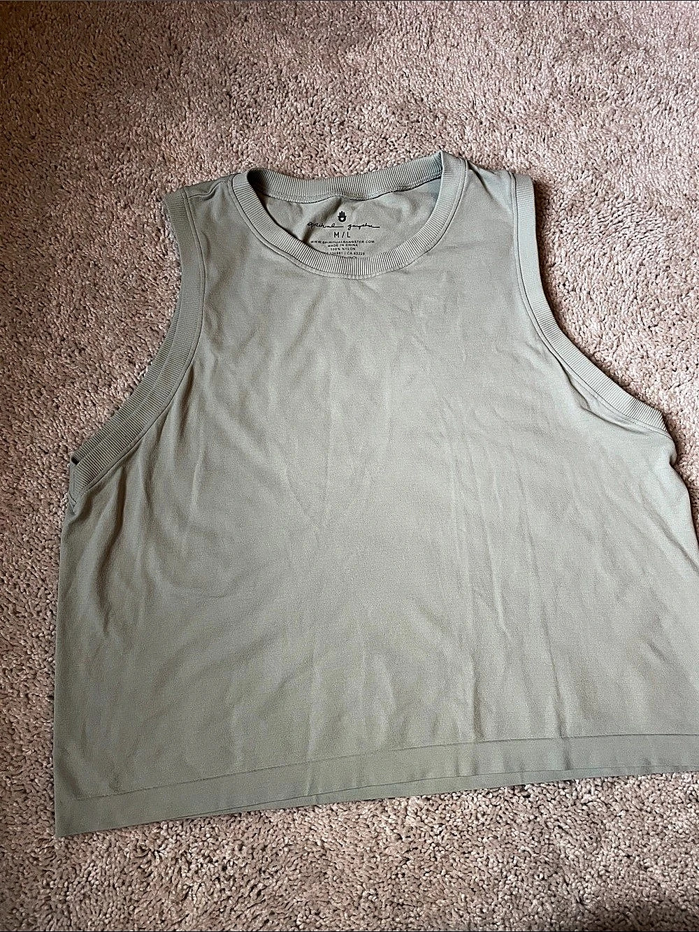 Spiritual Gangster Tank Top in Green Size M/L
